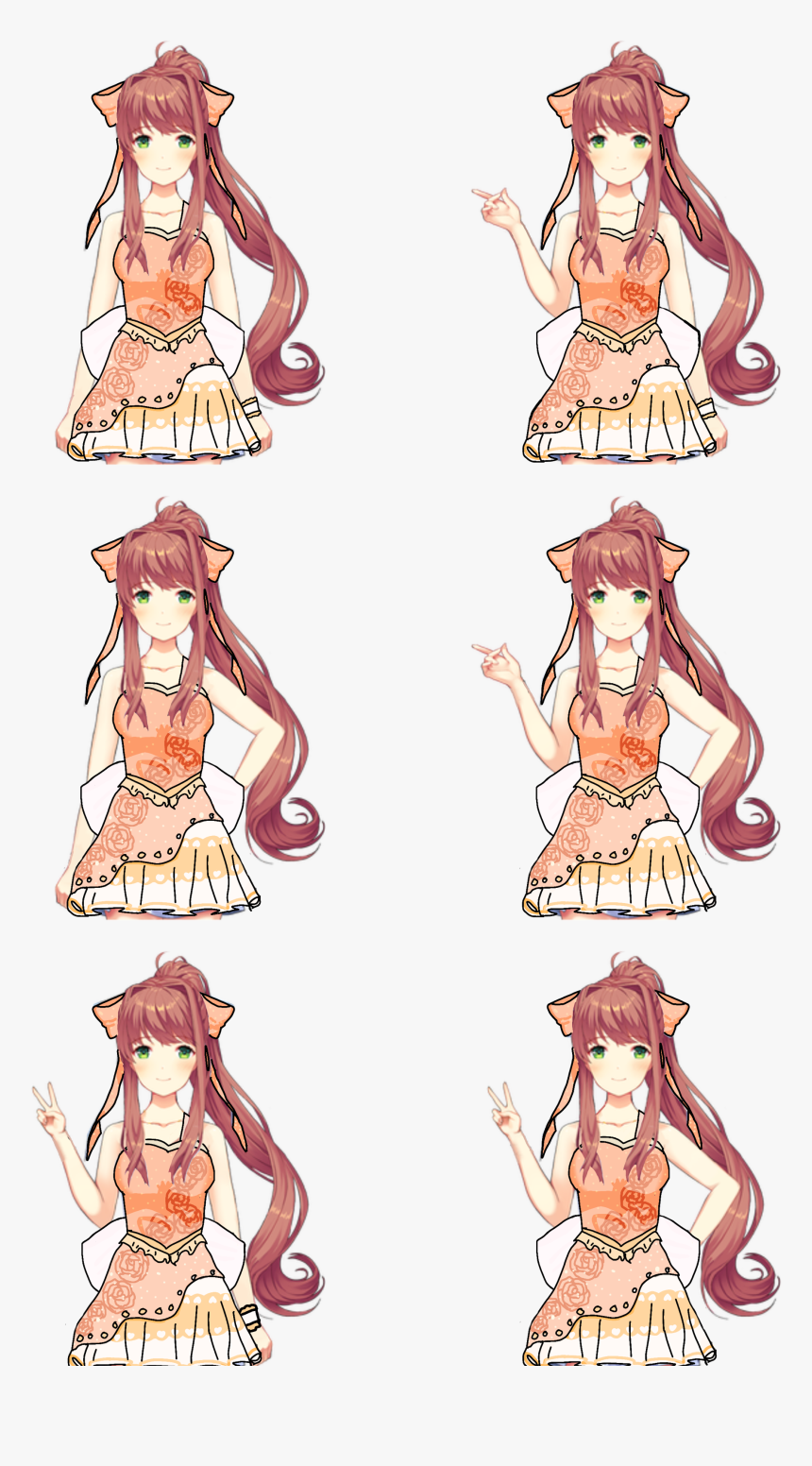 I Edited Some Sprites - Monika Ddlc Casual Outfit, HD Png Download - kindpn...