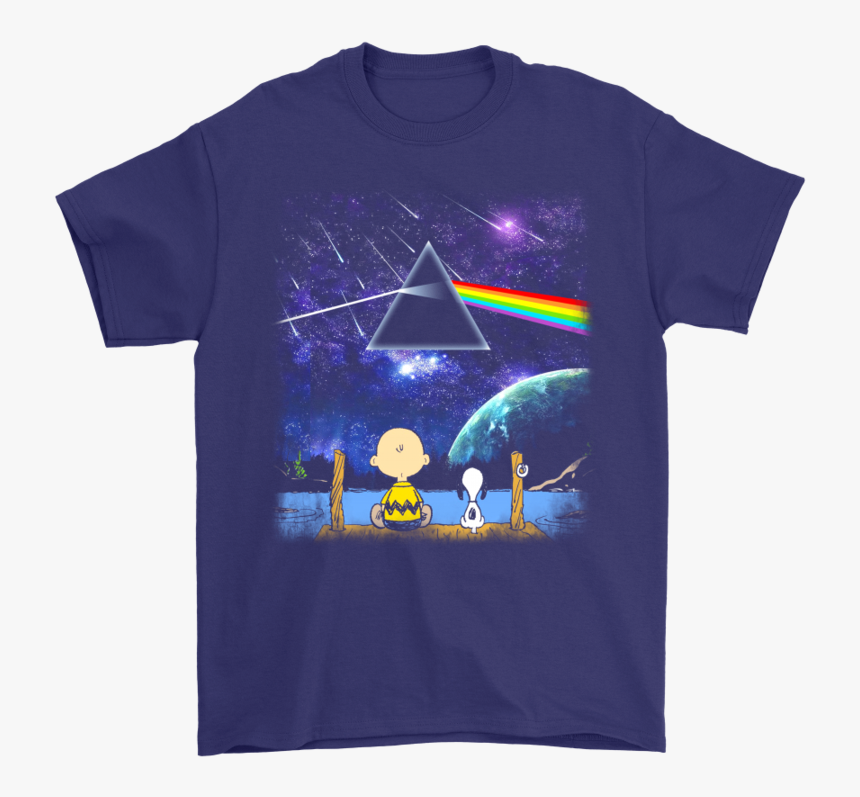 Pink Floyd Snoopy Dark Side Of The Moon Shirts-potatotee - Pink Floyd Charlie Brown, HD Png Download, Free Download