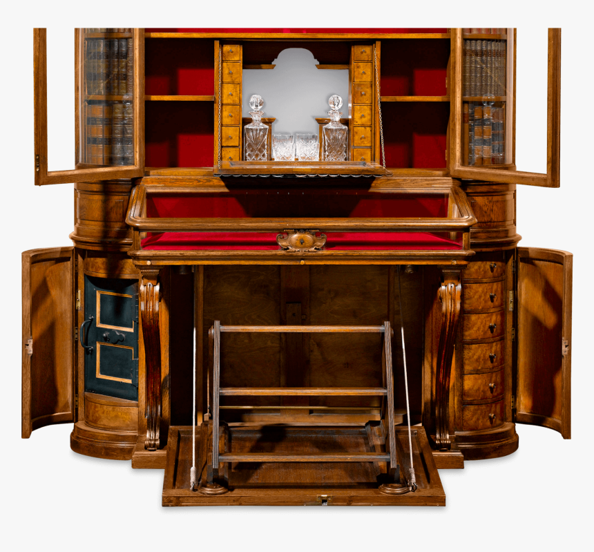 Victorian Secret Bookcase - Furniture With Secret Compartments, HD Png Download, Free Download