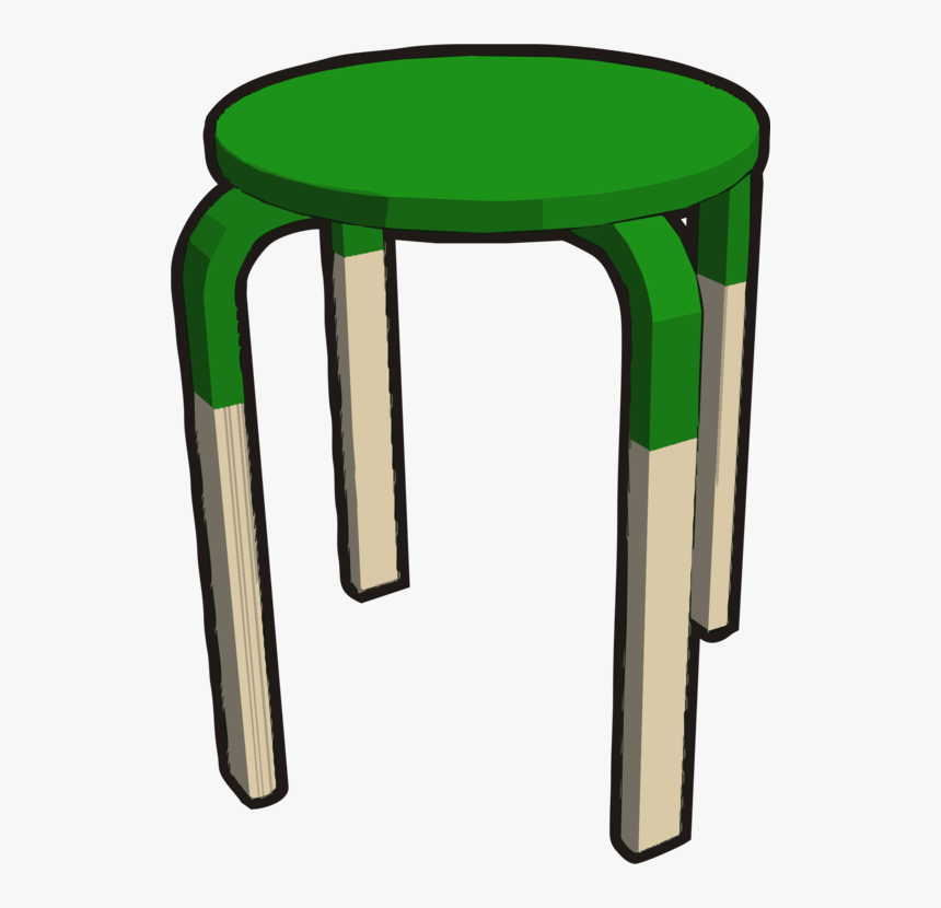 Green Bar Stool Table Seat - Red Stool Clipart, HD Png Download, Free Download