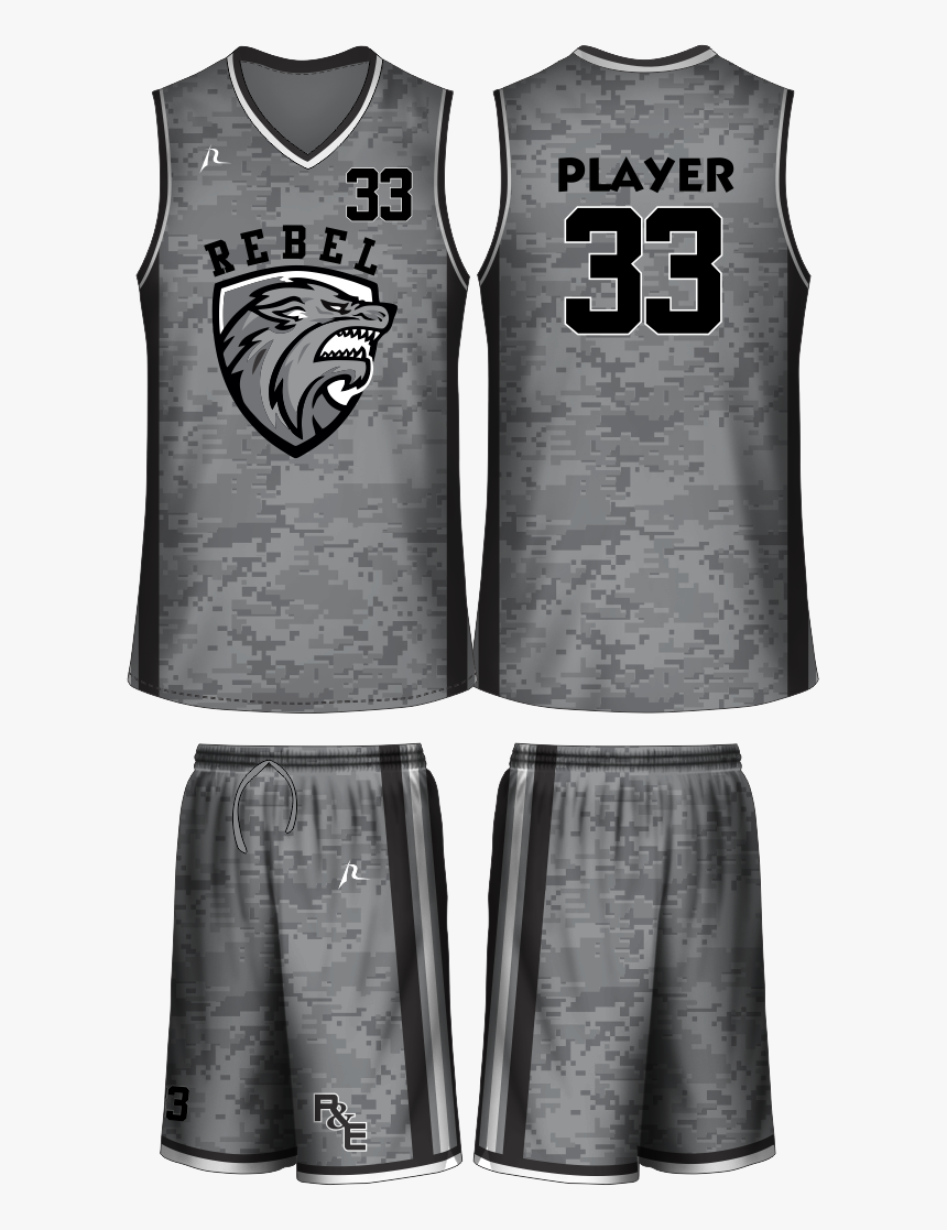 Jersey Design Basketball Grey, HD Png Download, Free Download