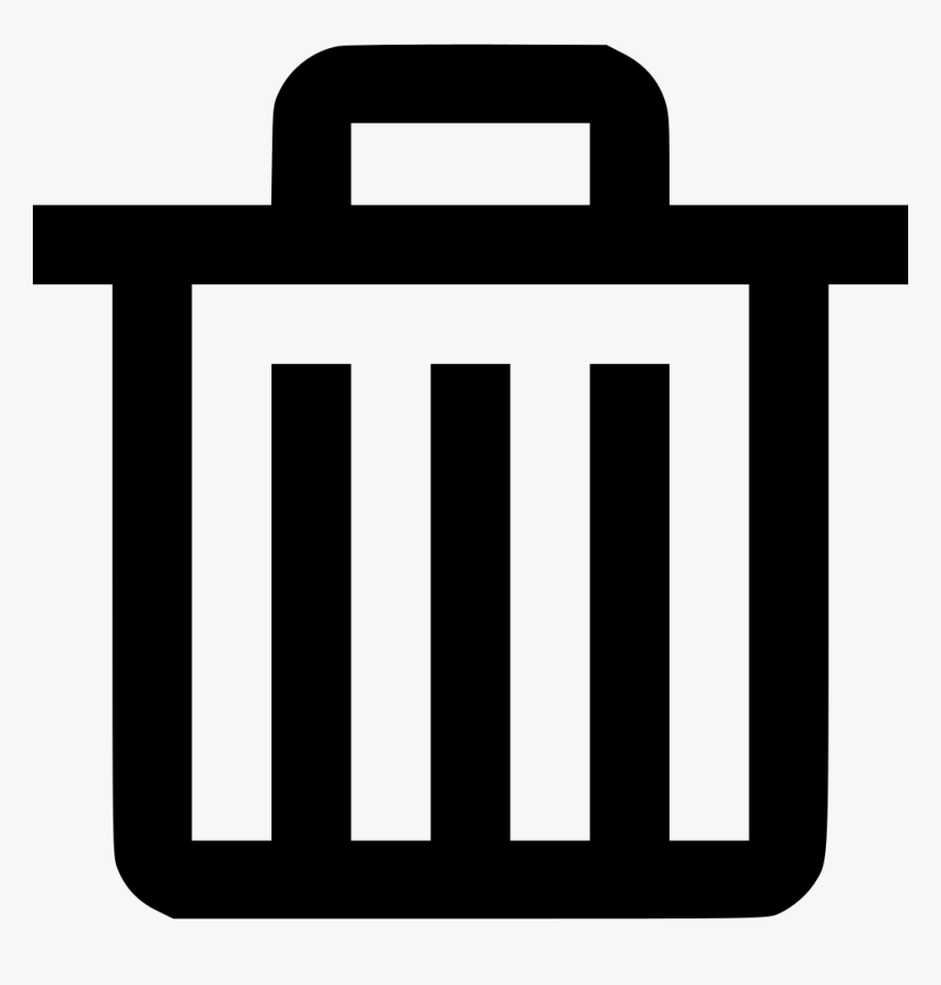 Delete Trash Dustbin Garbage Remove Recyclebin Ui - Waste Container, HD Png Download, Free Download