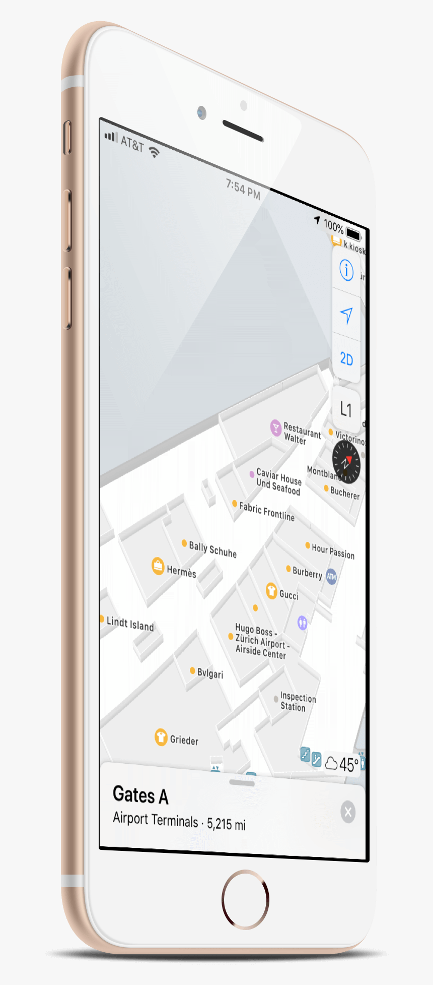 Apple Maps Terminal Maps Of Zurich Airport - Iphone, HD Png Download -  kindpng