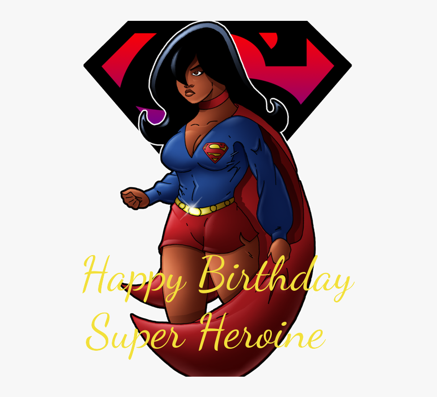 Happy Birthday Super Heroine - Black Supergirl, HD Png Download, Free Download