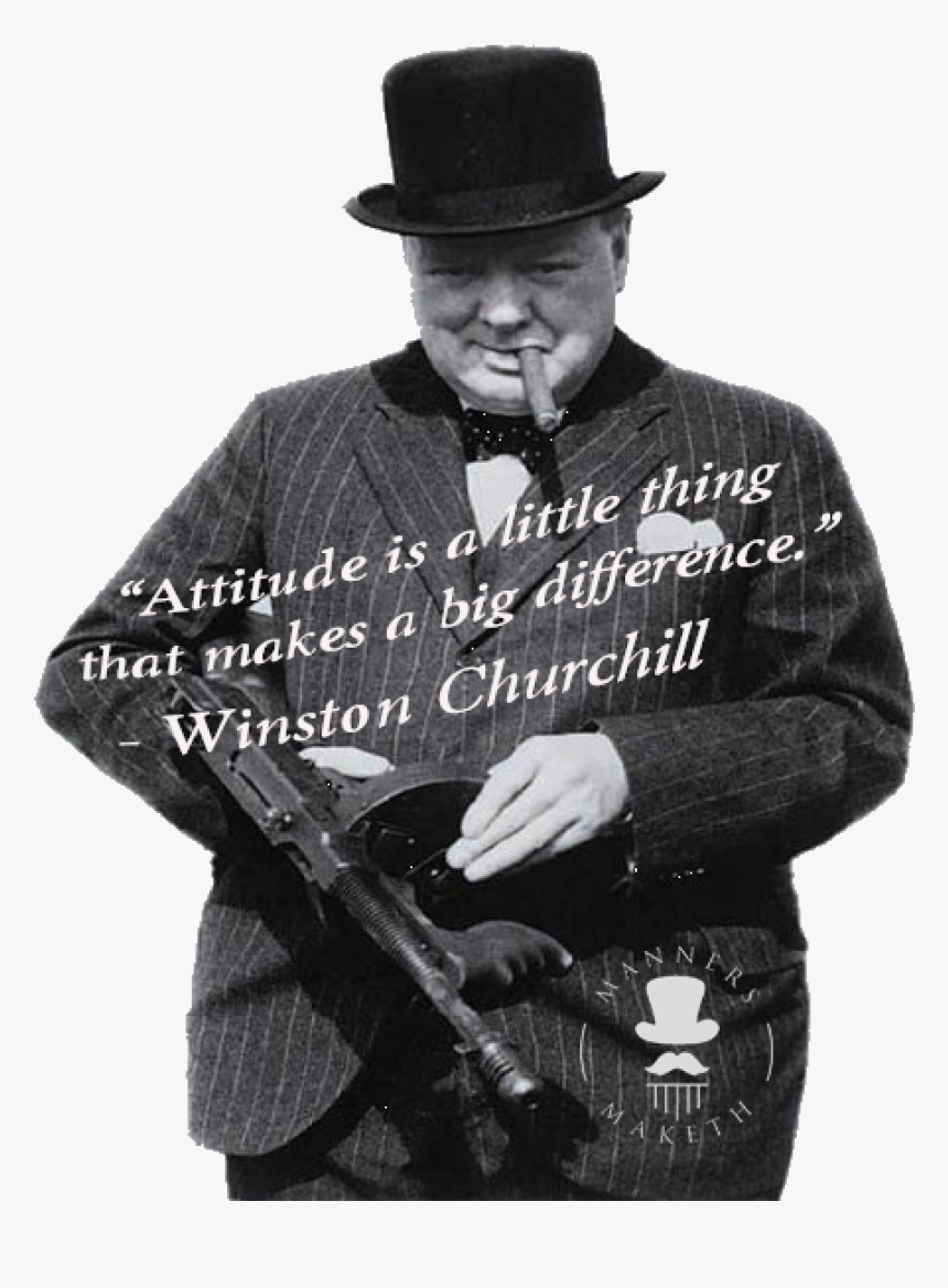 Poster Winston Churchill Tommy Gun, HD Png Download, Free Download