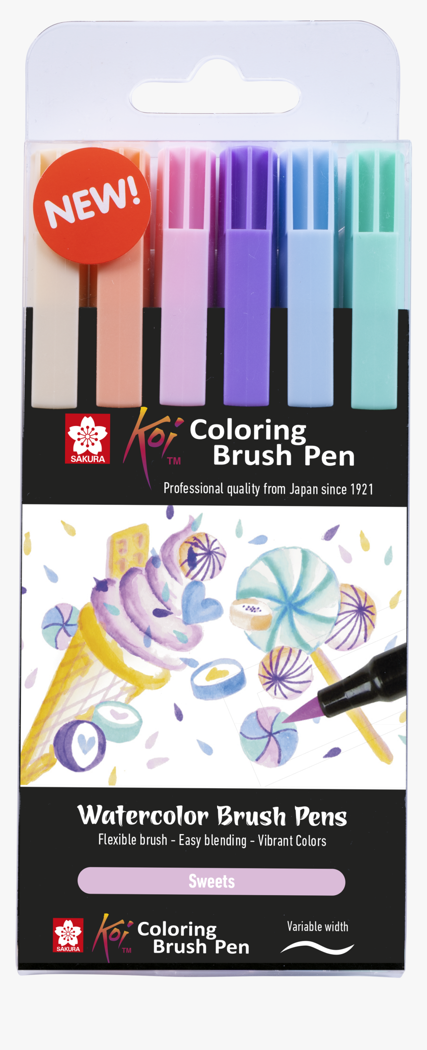 Sakura Koi Colour Brush Pen Sweets Set - Pen, HD Png Download, Free Download