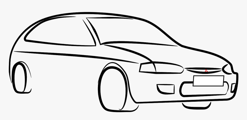 Car Colt Mitsubishi Silhouette Png Image - Car Outline Vector, Transparent Png, Free Download