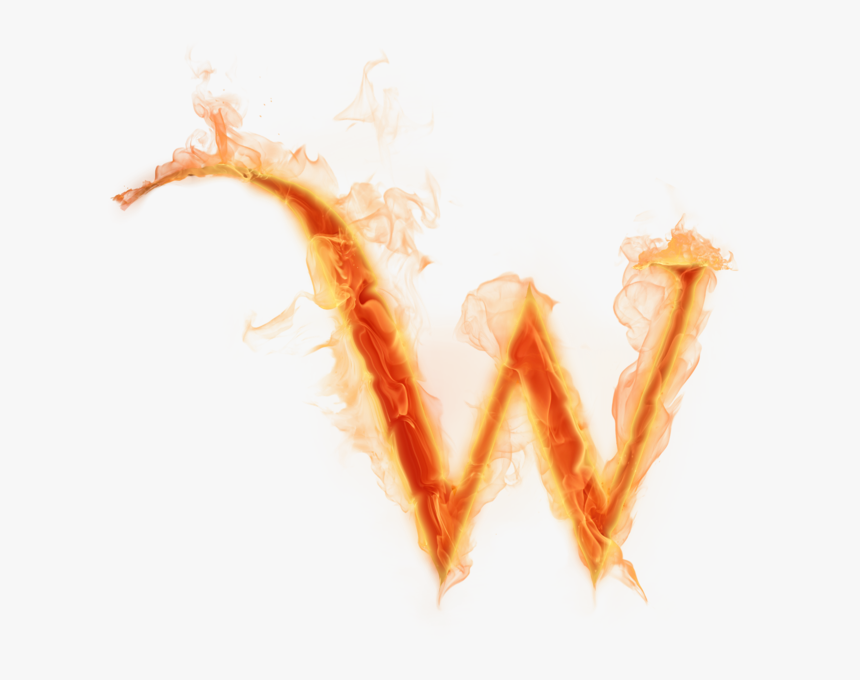 Fire Letter W Png, Transparent Png, Free Download