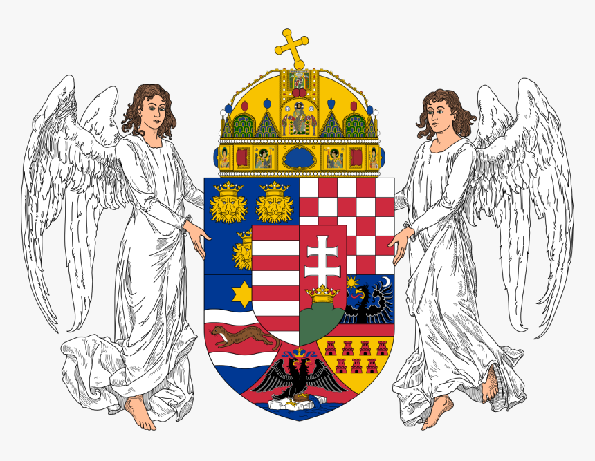 Coat Of Arms Of The Lands Of The Holy Hungarian Crown - Kingdom Of Hungary Coat Of Arms, HD Png Download, Free Download