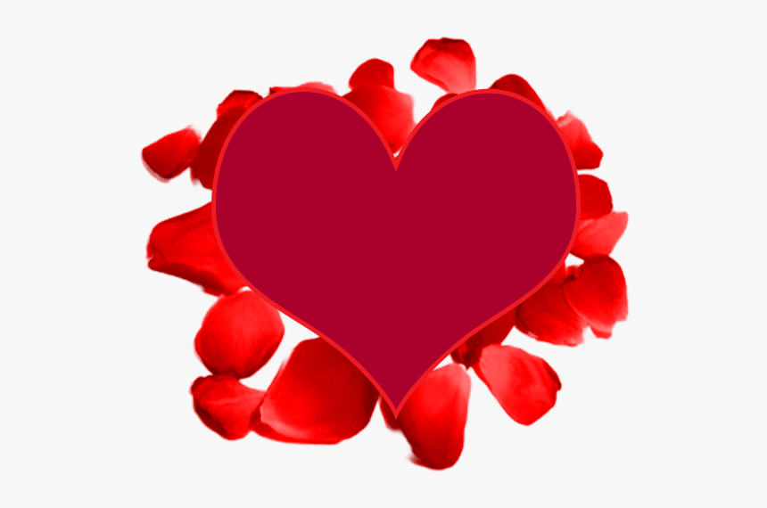 Red Petals Love Shape Png - Heart, Transparent Png, Free Download