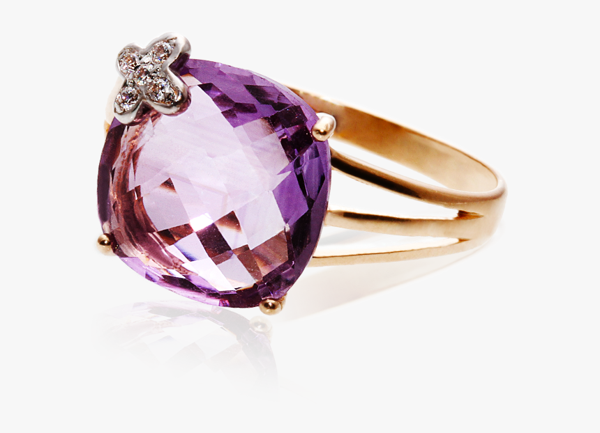 Gold Jewellery - Rings - Amethyst, HD Png Download, Free Download