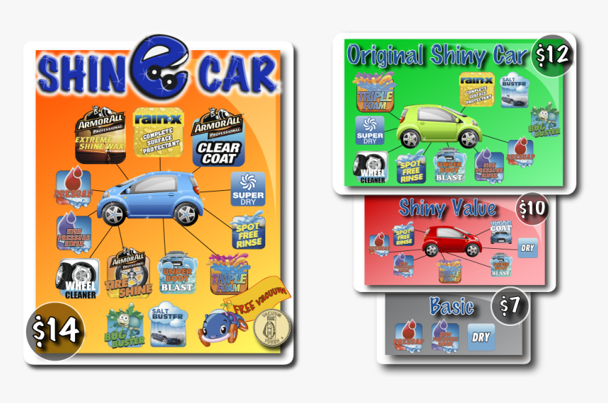 Shiny Car Soft Touch Menu 1200×650 - City Car, HD Png Download, Free Download