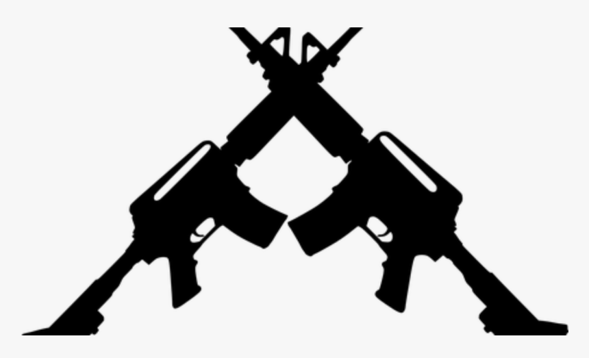 Crossed Guns Transparent Background, HD Png Download - kindpng