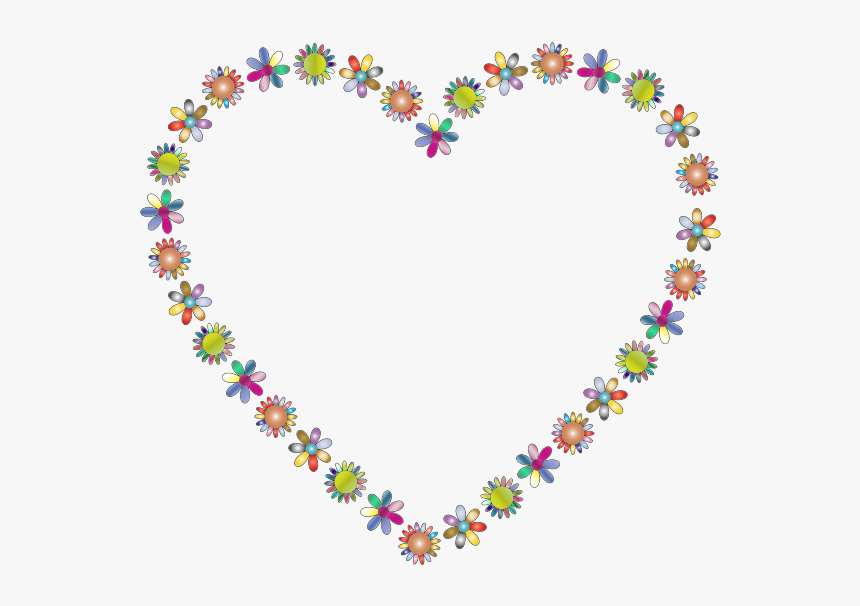 Floral Love Frame - Chromatic Flower Vector, HD Png Download, Free Download