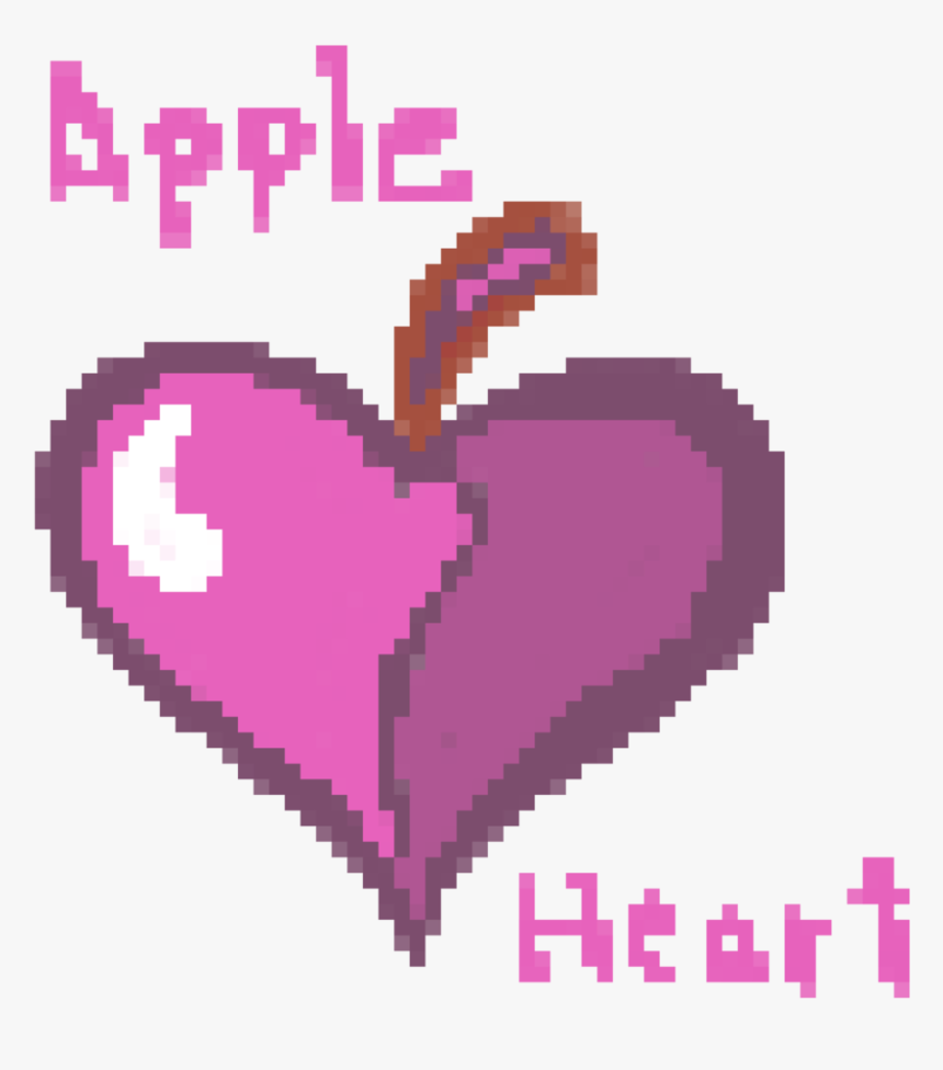 Apple Heart With White Bakcground, HD Png Download, Free Download