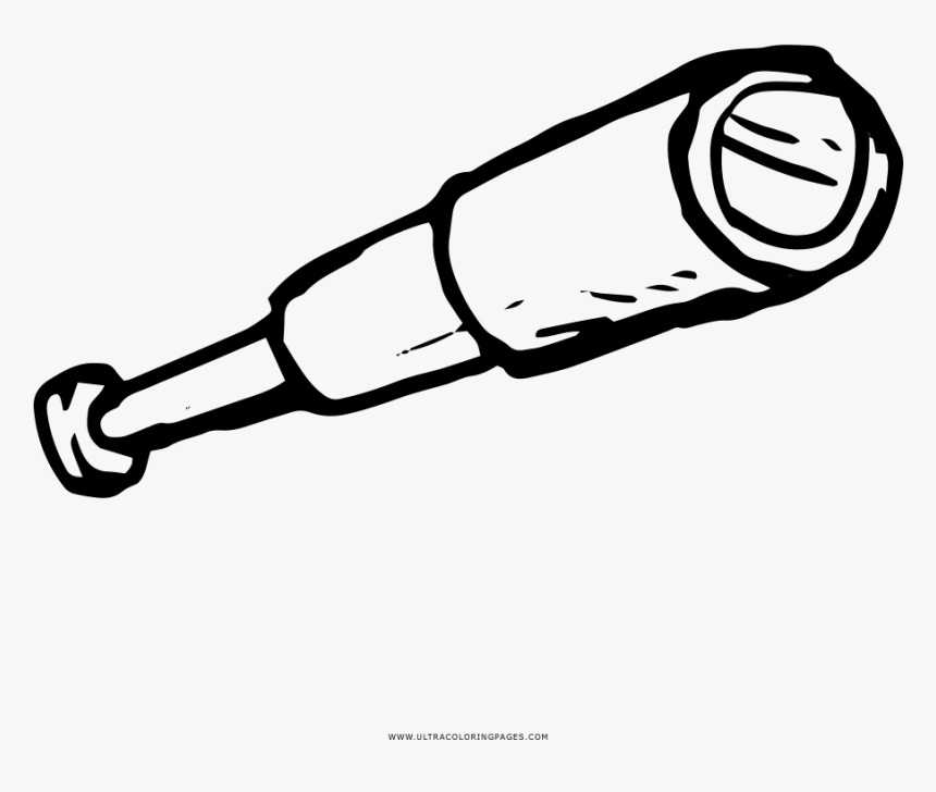 Spyglass Coloring Page - Spy Glass Coloring Page, HD Png Download, Free Download