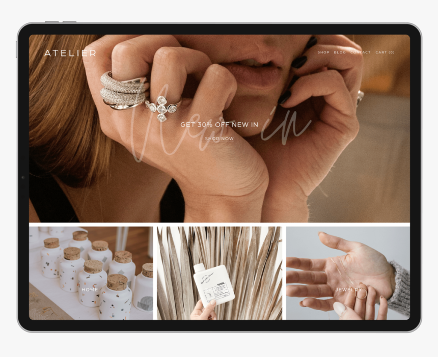 Atelier Squarespace Template - Women's Right Hand Ring, HD Png Download, Free Download