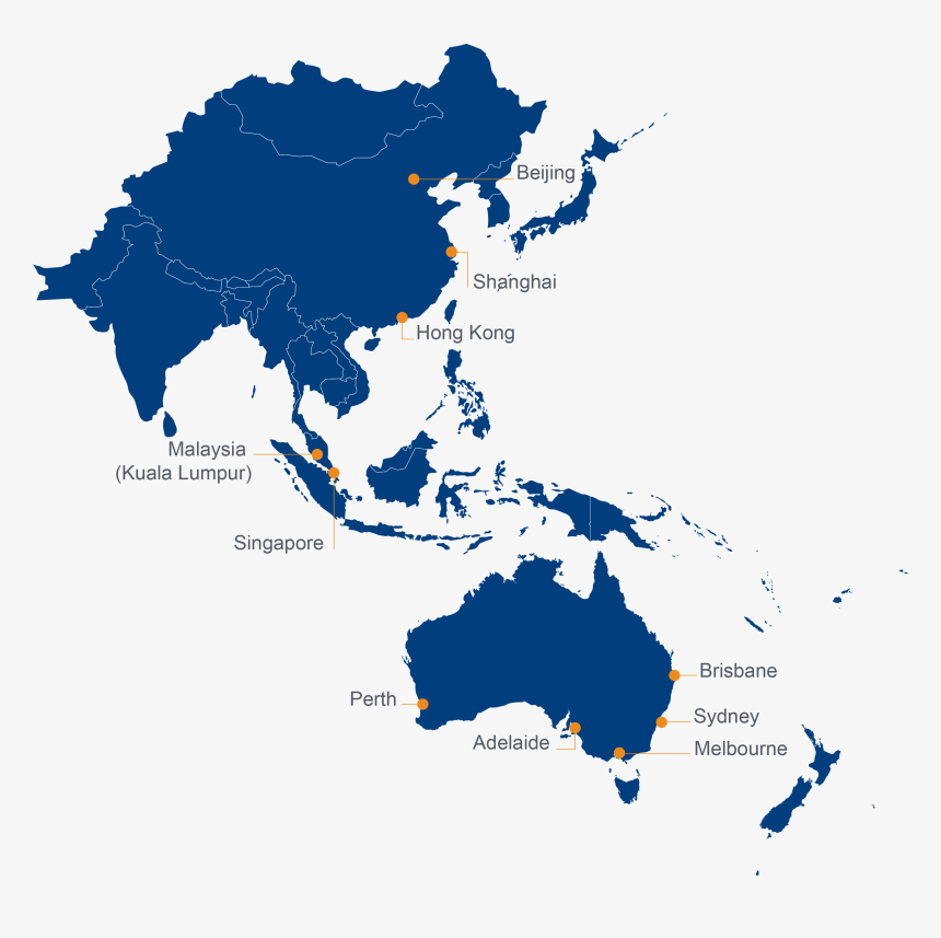 Asia Pacific Map Png, Transparent Png, Free Download