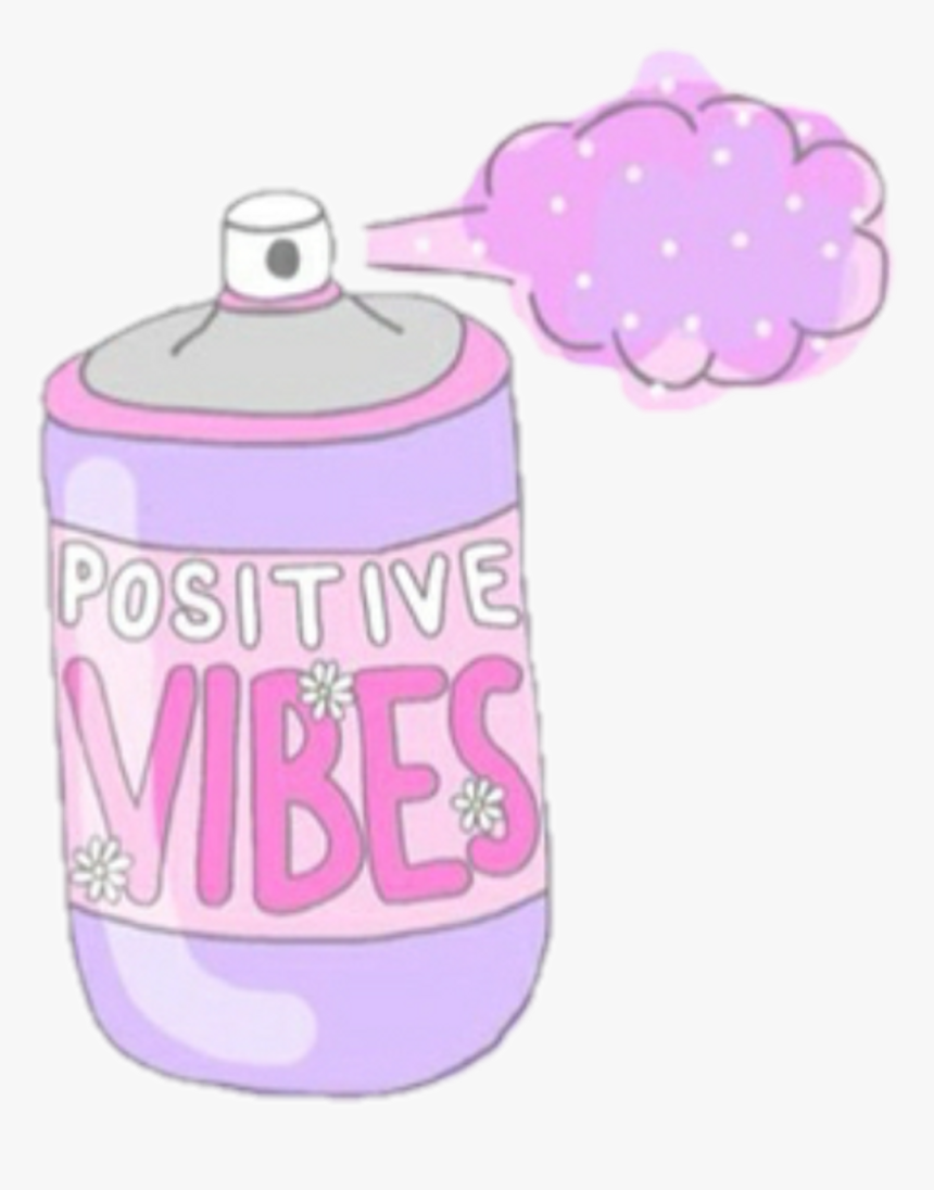 #interesting #stickers #tumblr #positive #vibes #girly - Positive Vibes Spray, HD Png Download, Free Download