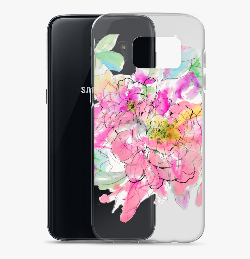 Watercolor Peony Samsung Case - Smartphone, HD Png Download, Free Download