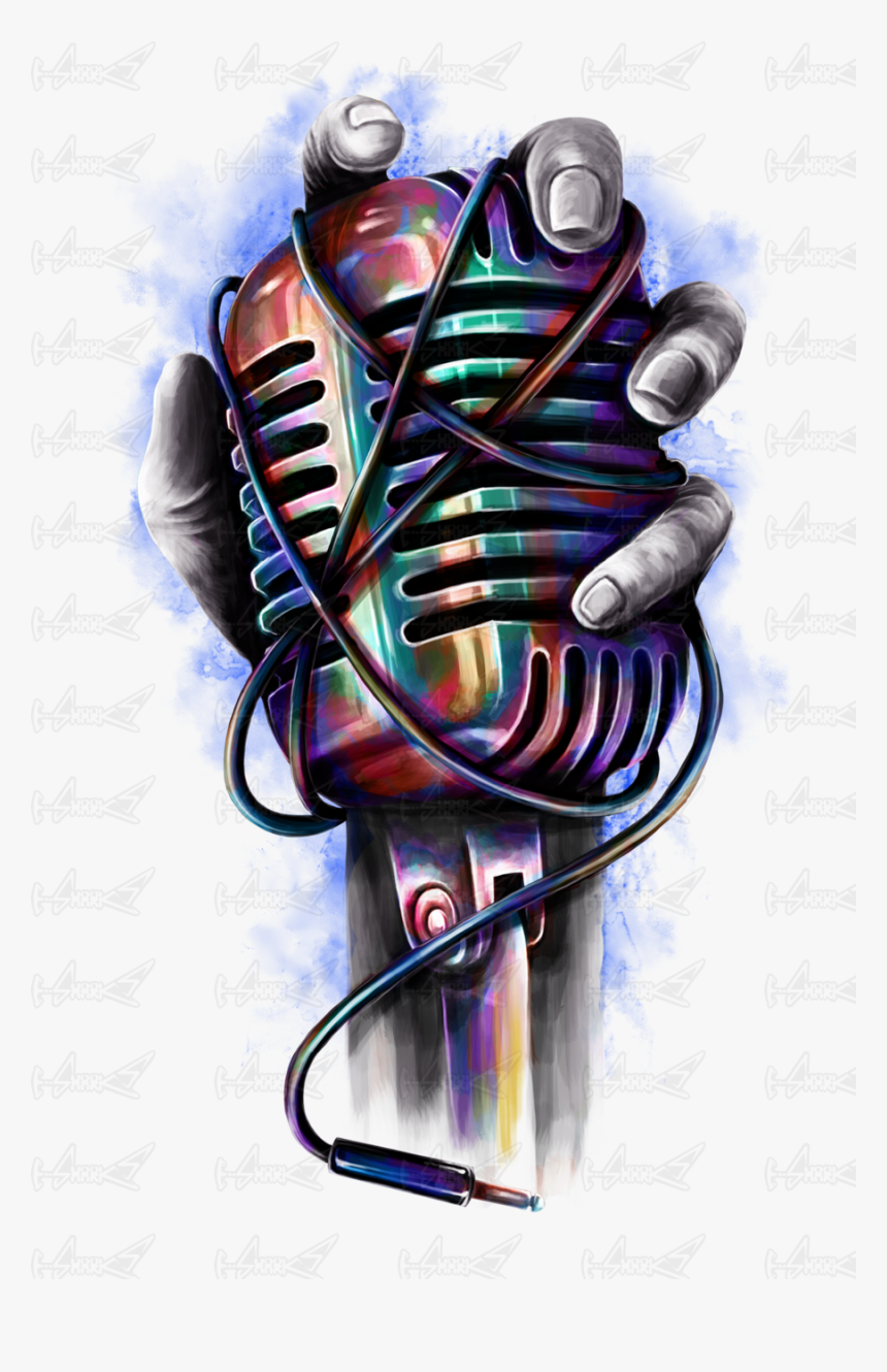 Microphone Man Shirts , Png Download - Art Music T Shirt Design, Transparent Png, Free Download