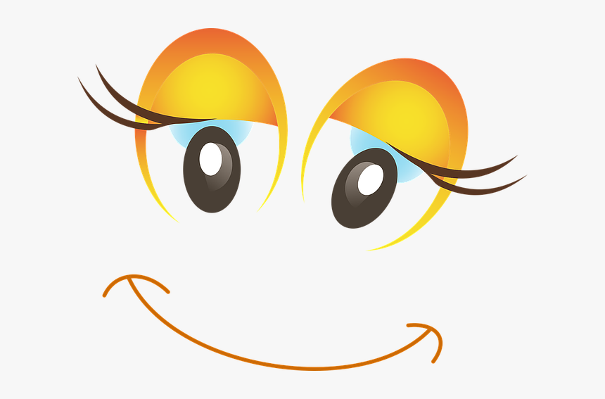 Happy, Female, Woman, Girl, Smiley, Emoticon, Emoji - Funny Face Png Cartoon, Transparent Png, Free Download