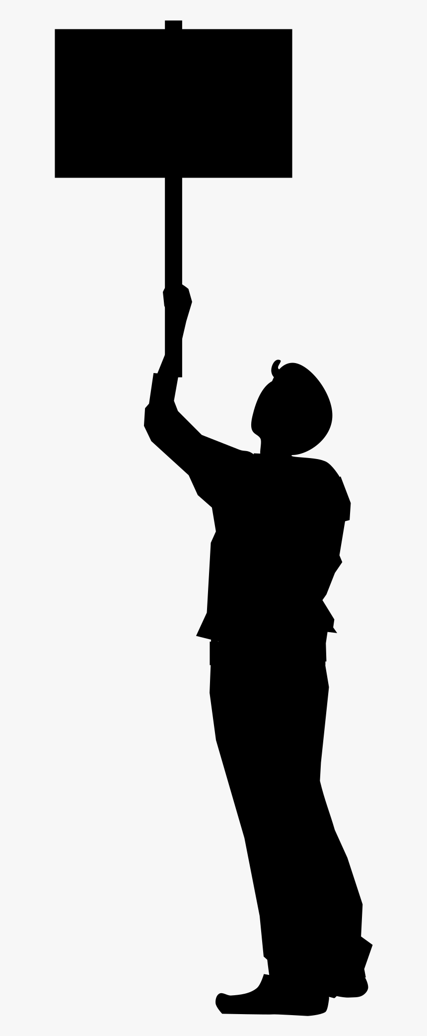 Protester Clip Arts - Black Man Holding Flag, HD Png Download, Free Download