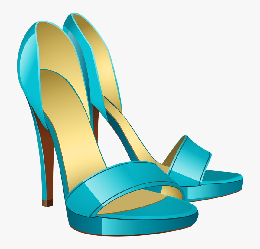 Фотки Shoe Art, Clipart, Cartoon Picture, Turquoise - Dibujo De Zapatos Turquesa, HD Png Download, Free Download