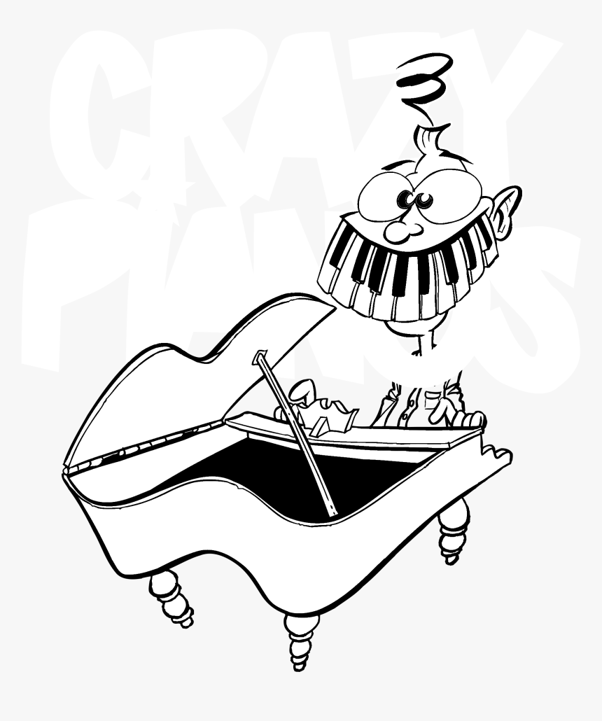 Crazy Pianos Logo Black And White - Crazy Pianos Scheveningen, HD Png Download, Free Download