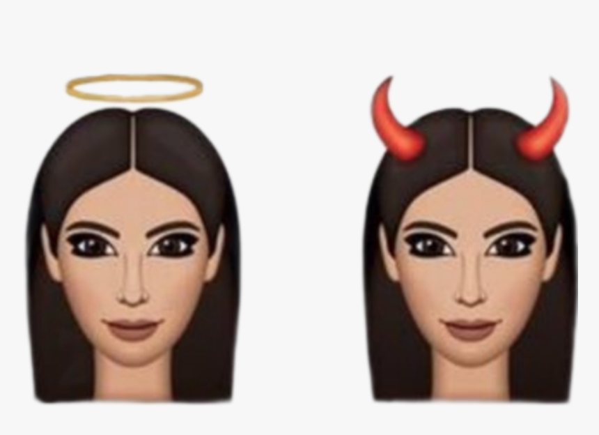 #kimk #kimkardashian #kimoji #angel #devil #angelordevil - Sunny Leone Whatsapp Stickers, HD Png Download, Free Download