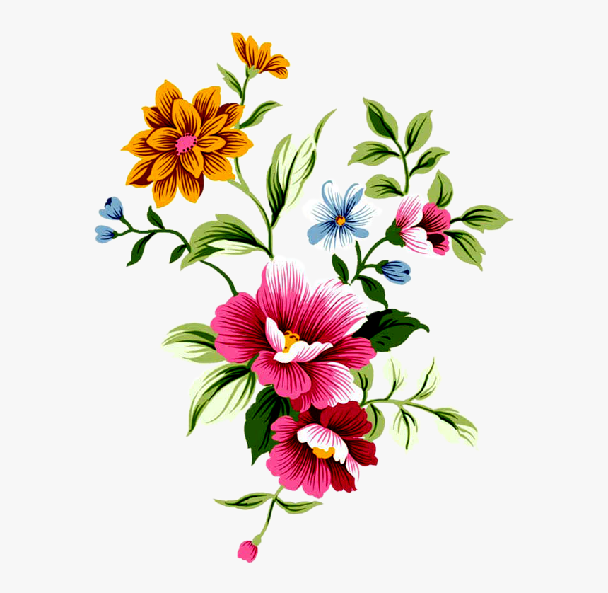 Printed Flowers PNG Transparent Images Free Download, Vector Files