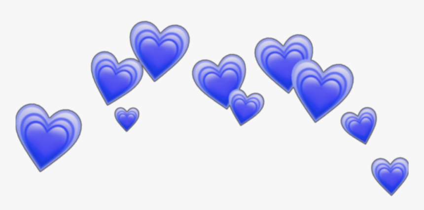 Blue Heart Crown Png, Transparent Png, Free Download