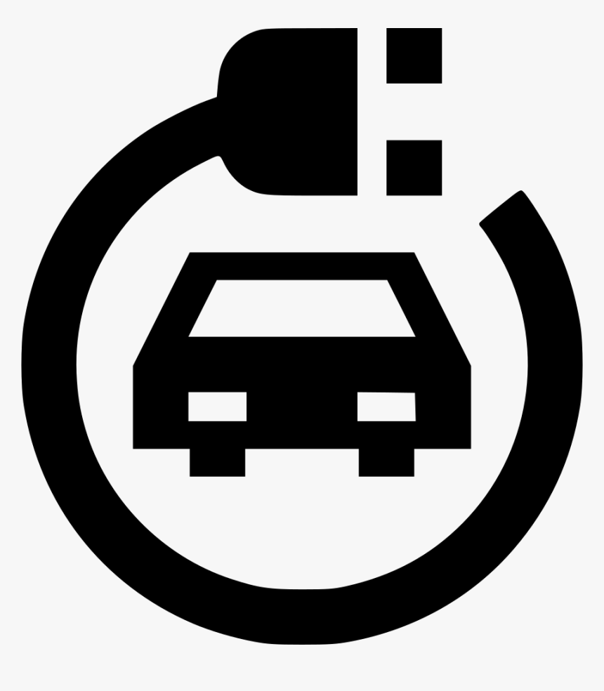 Transparent Car Symbol Png - Icon White Electric Car, Png Download, Free Download