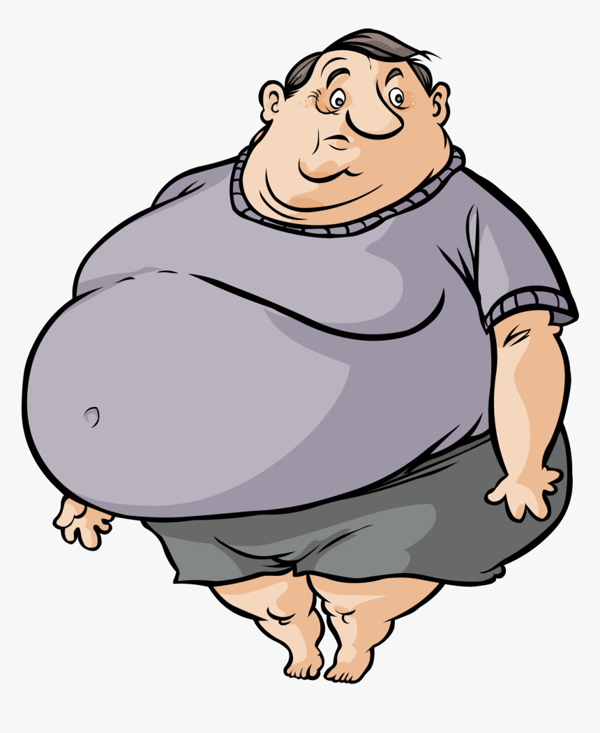 Cute Cartoon Fat Man Free Transparent Image Hq Clipart - Fat Clipart Png, Png Download, Free Download