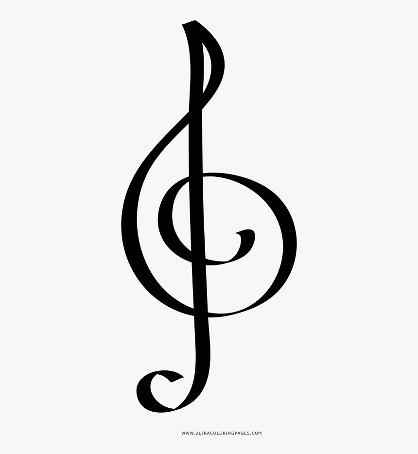 Transparent Treble Clef Png - Clave De Sol Para Colorear, Png Download, Free Download