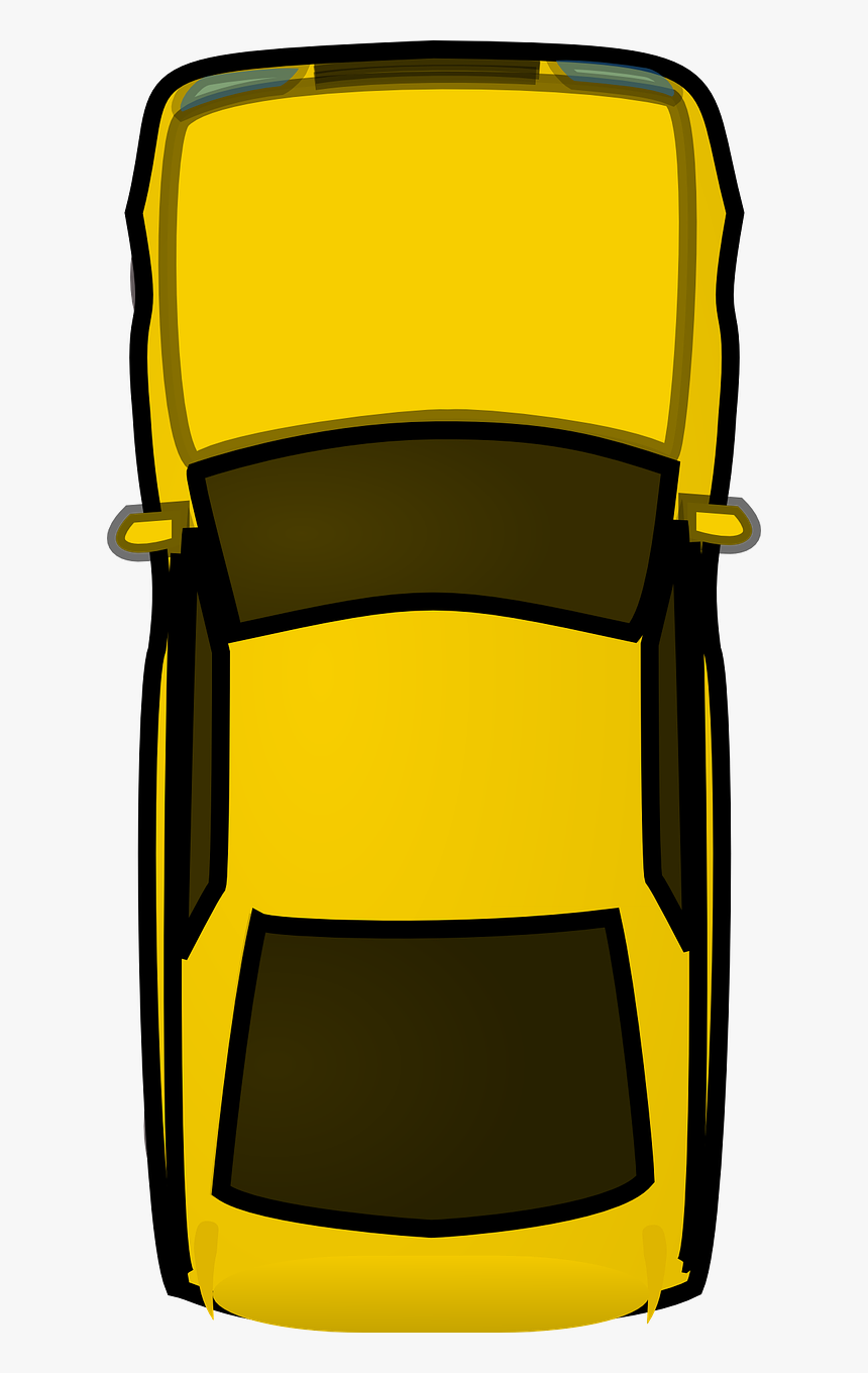 Car Top Yellow - Small Car Top Down, HD Png Download, Free Download