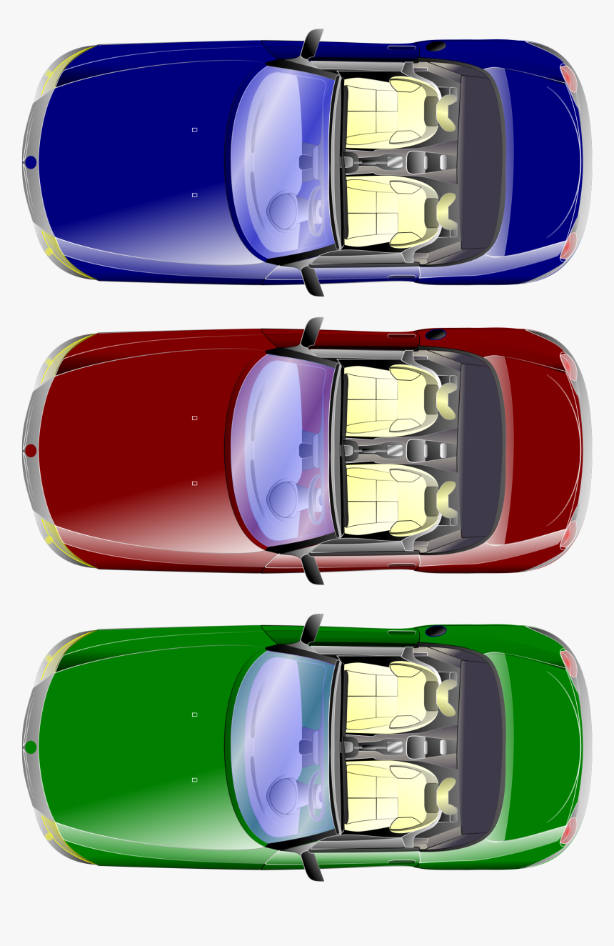 Cartoon Car Top View, HD Png Download, Free Download