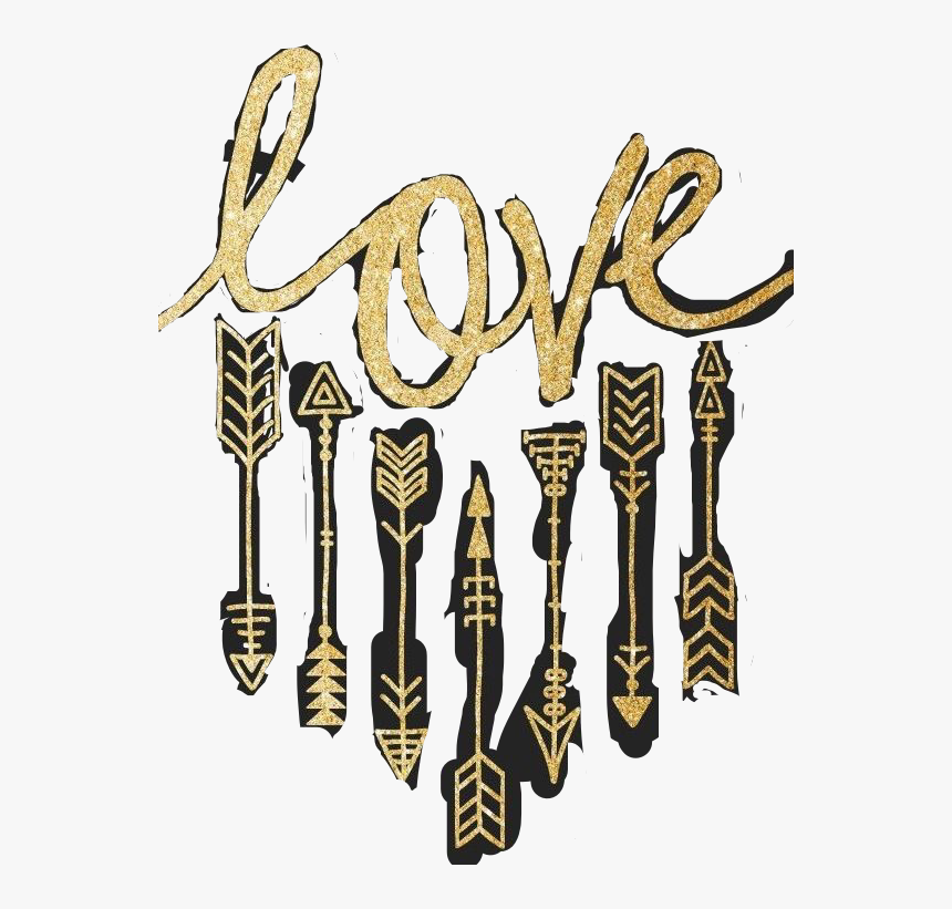 #love #arrow #arrows #gold - Illustration, HD Png Download, Free Download