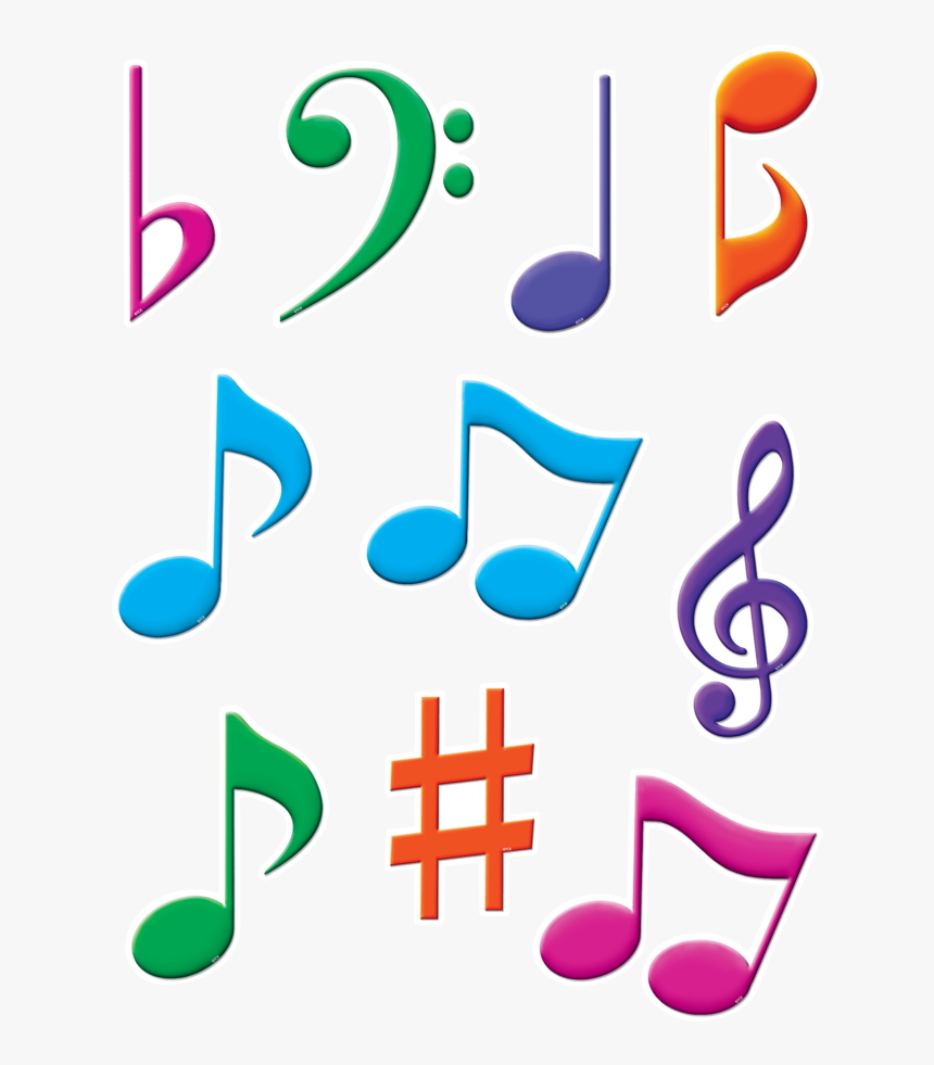 Tcr 5417 Musical Notes Cutouts Educators At Heart - Los Simbolos De Musica, HD Png Download, Free Download