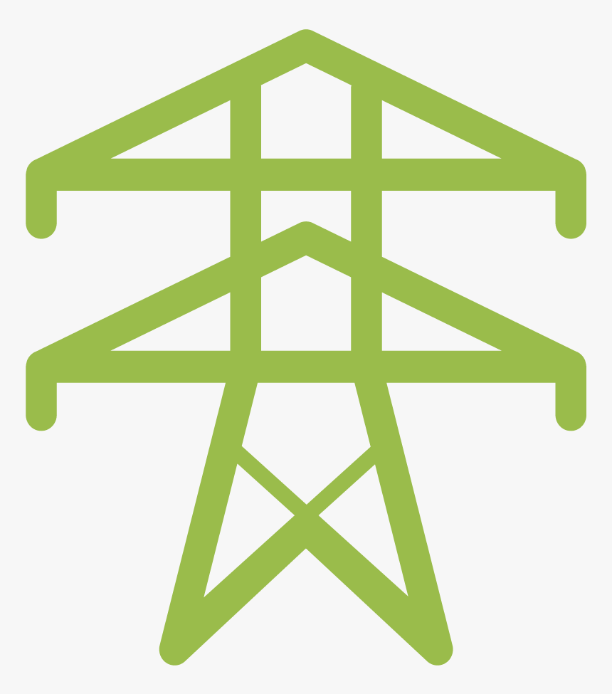 Green Power Tower Icon - Transparent Power Grid Icon, HD Png Download, Free Download