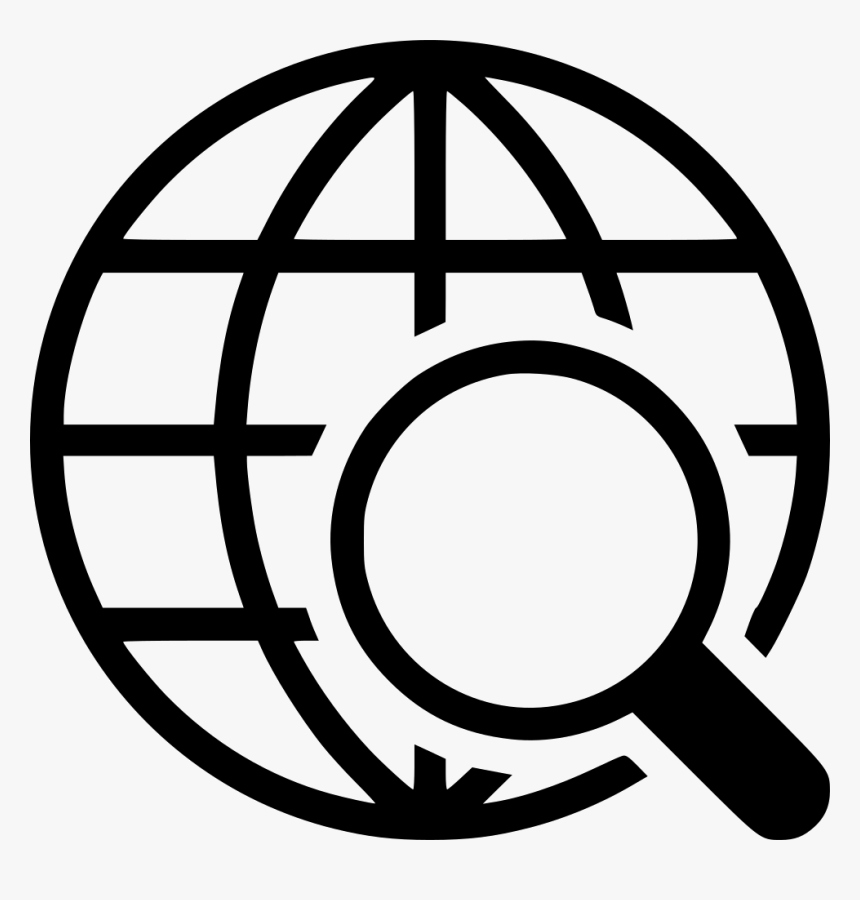 Global Search - Globe Icon Png Black, Transparent Png, Free Download