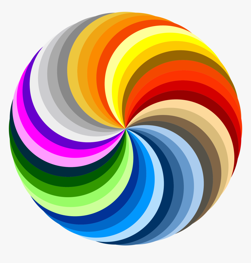 Ubuntu 36 Swirl Clip Arts - Color Pinwheel, HD Png Download, Free Download