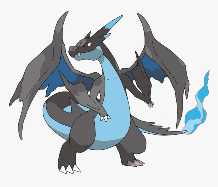 Mega Charizard Png Banner Stock - Charizard Black And Blue, Transparent Png, Free Download