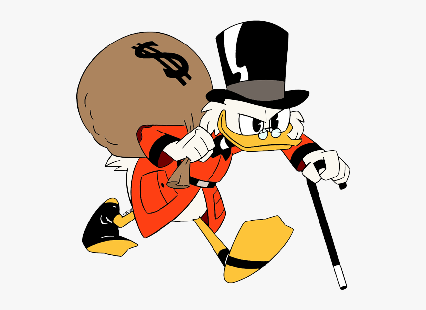 Scrooge Mcduck With Money Bags, HD Png Download, Free Download