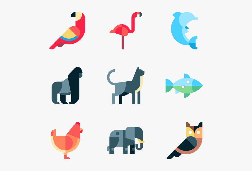 Clip Art,animal Figure,graphics,tail - Animals Flat Design Png, Transparent Png, Free Download