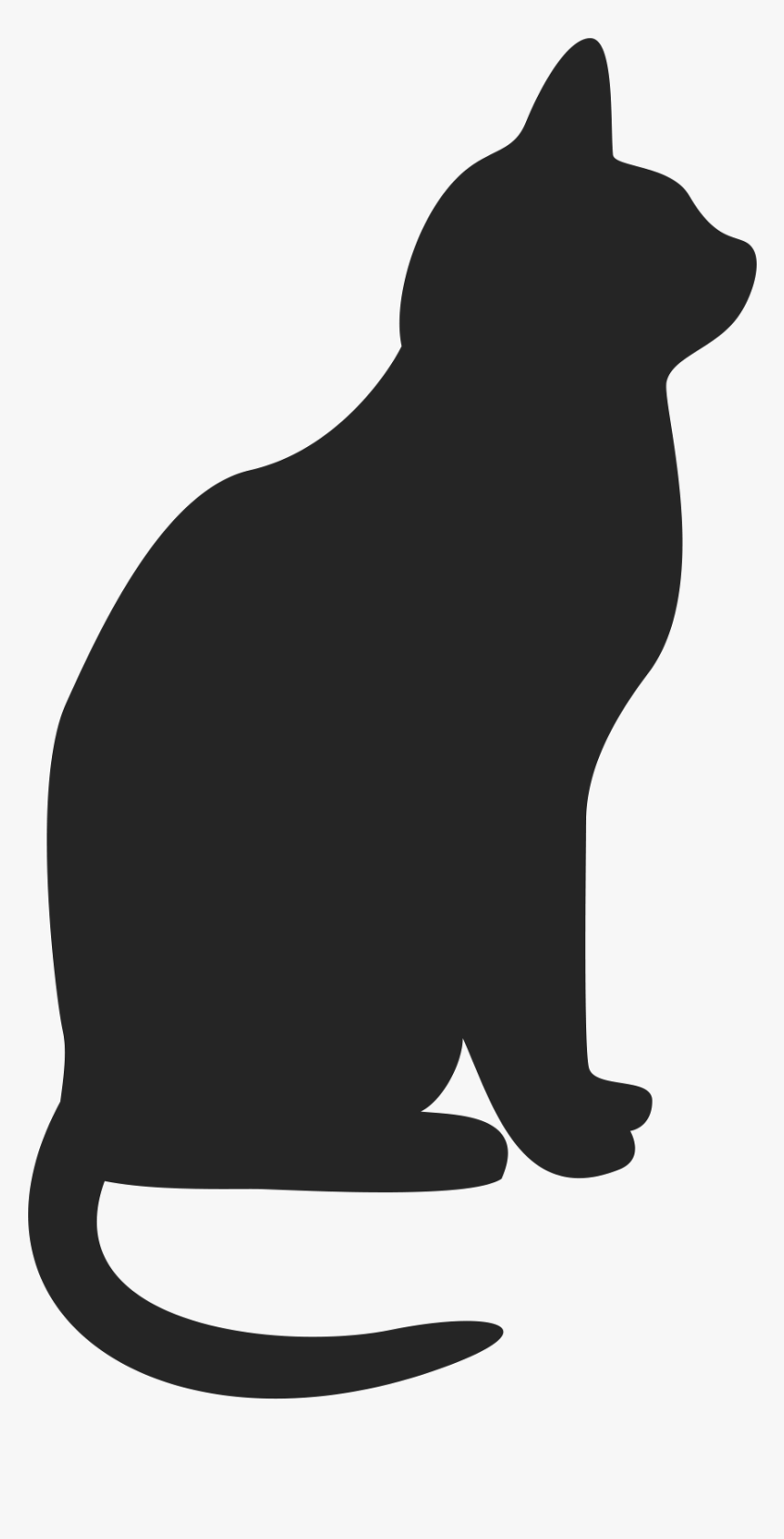 Clip Art Cat Icon Png - Silhouette Cat Clipart, Transparent Png, Free Download