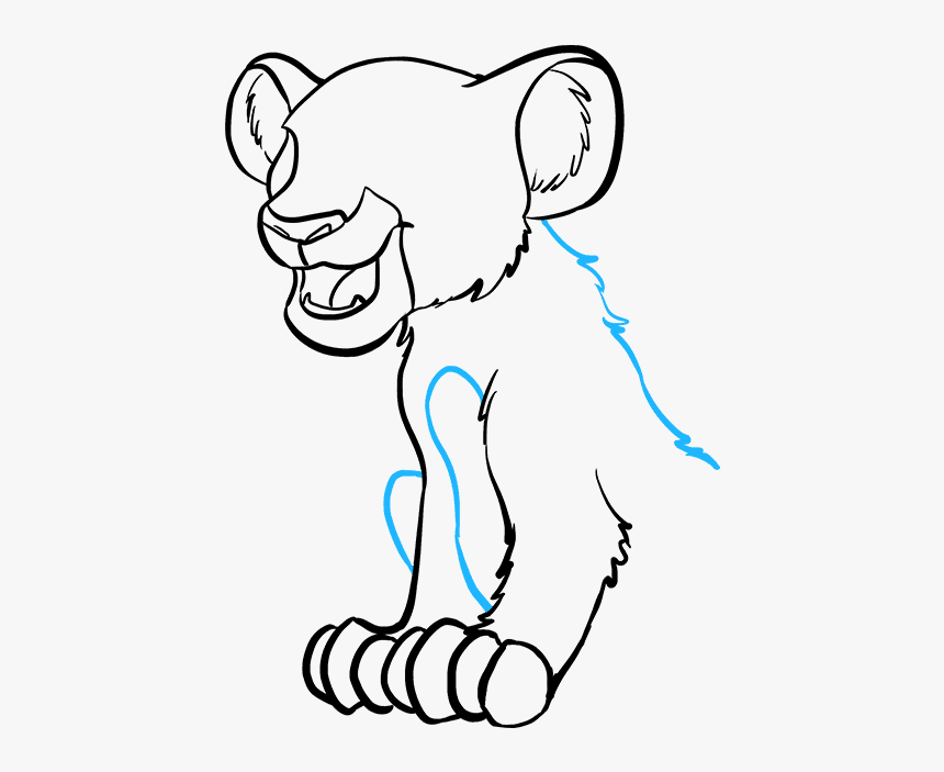 How To Draw Simba From The Lion King Cartoon Hd Png Download Kindpng