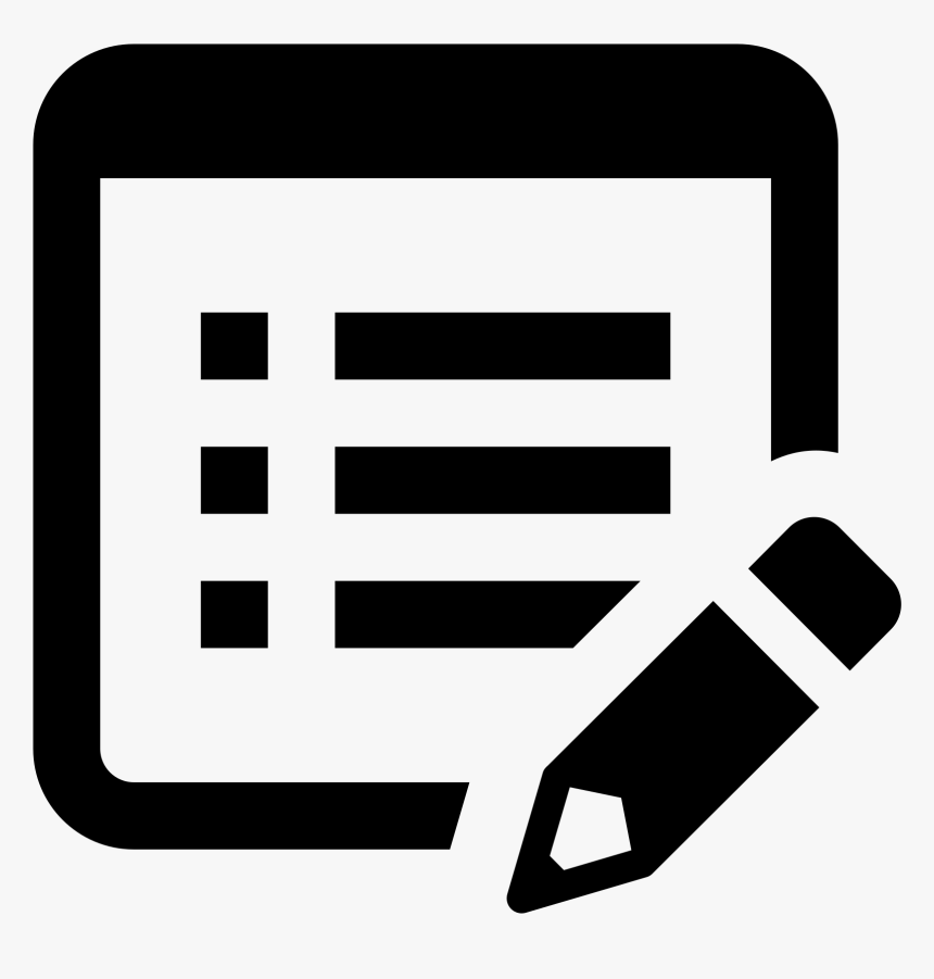 Edit List Icon, HD Png Download, Free Download