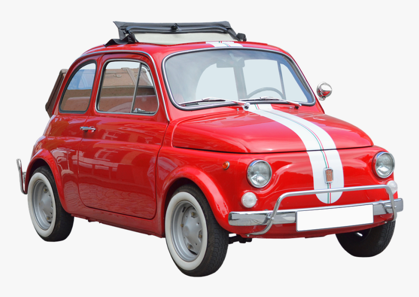 Isolated, Fiat 500, Oldtimer, Cinquecento, Automotive - Fiat 500 Cinquecento Oldtimer, HD Png Download, Free Download