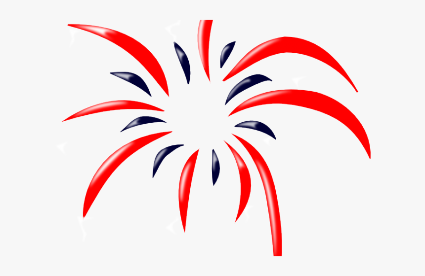 Fireworks Clipart Png Format - Red White And Blue Fireworks Graphic, Transparent Png, Free Download